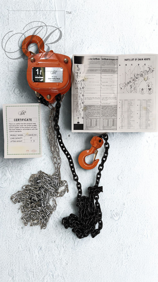 VT Chain Pulley Block 1 Ton 3 Mtr