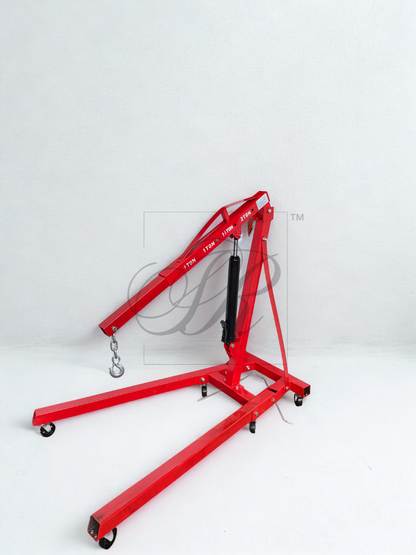 red hydraulic engine crane 2 ton 