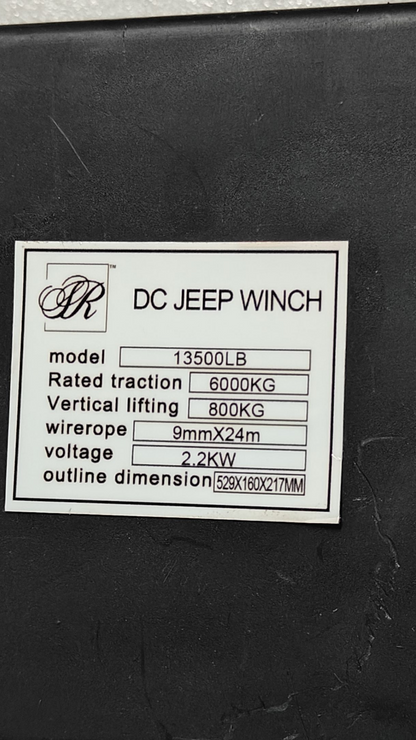 DC JEEP WINCH 13500 LB