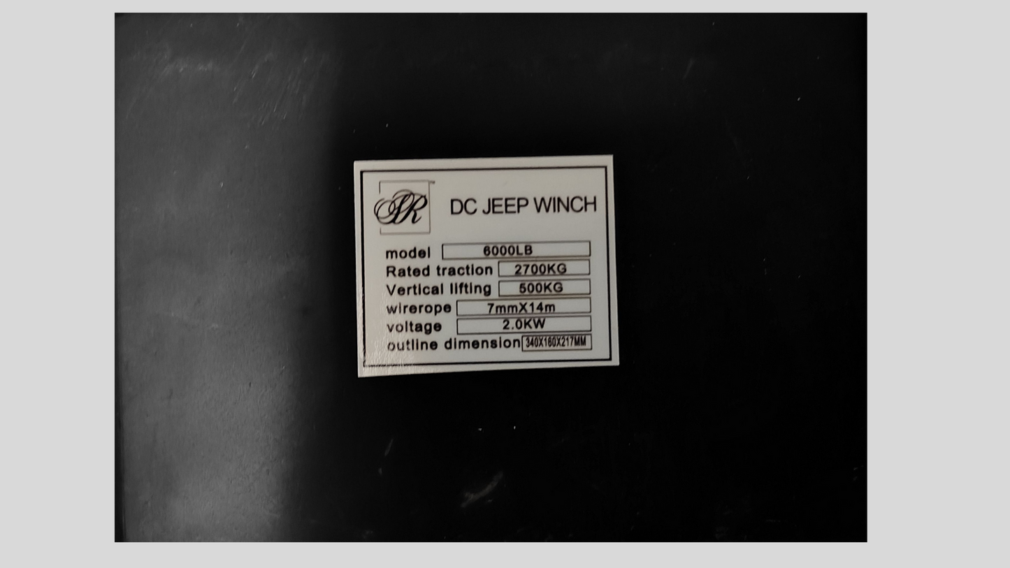 DC Jeep Winch 6000 LB
